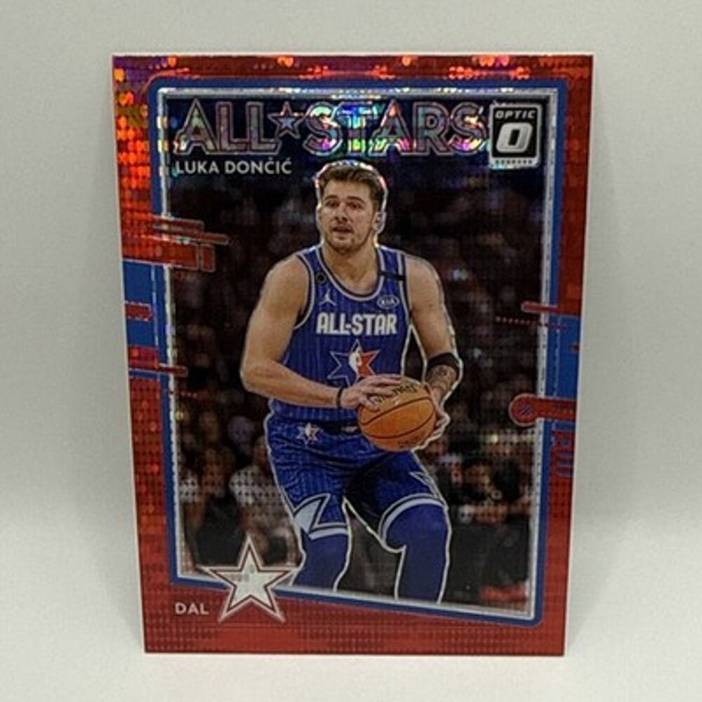 Luka Doncic 2020-21 Donruss Optic BK All-Stars Red Pulsar Prizm #4